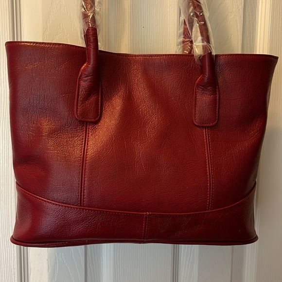 LEATHER~NEW WITH TAGS-BRAND NEW AMERILEATHER,RUST RED~SHOULDER BAG - Picture 8 of 8